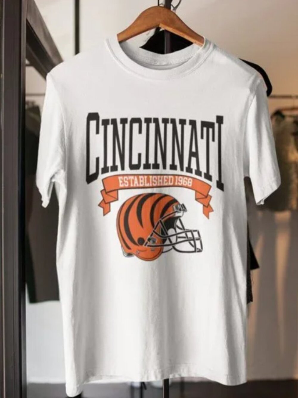 Vintage Cincinnati Bengals Football Tee, Vintage Style Cincinnati Football Shirt